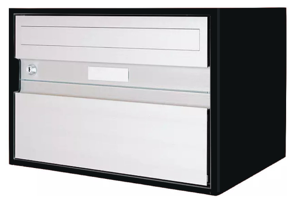 Briefkasten Huber Aluminium 300/400 Schwarz IGP Trend 9 Klassische Fornt